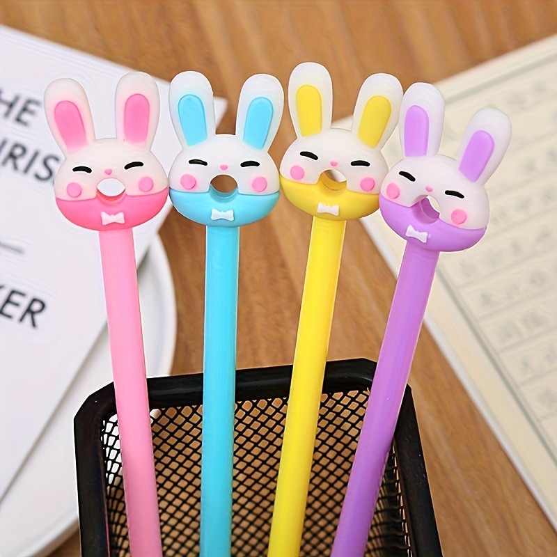 

8pcs Assorted Bunny Gel Pens, - Perfect Easter Gift For Students & Office Stationery