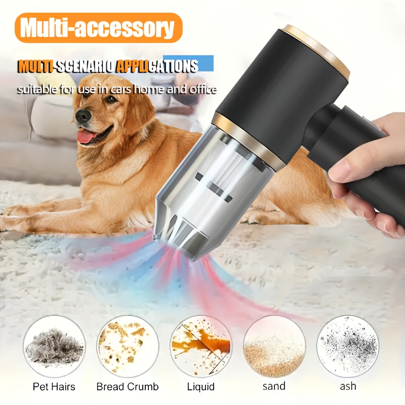Kabelloser Handstaubsauger, Haushaltsstaubsauger, leichtes Design, 4-in-1-Staubsauger, USB-Aufladung, mit mehreren Aufsätzen, geeignet für Autos, Zuhause, Camping Computer-Tastaturreinigung, ein Einweihungsgeschenk