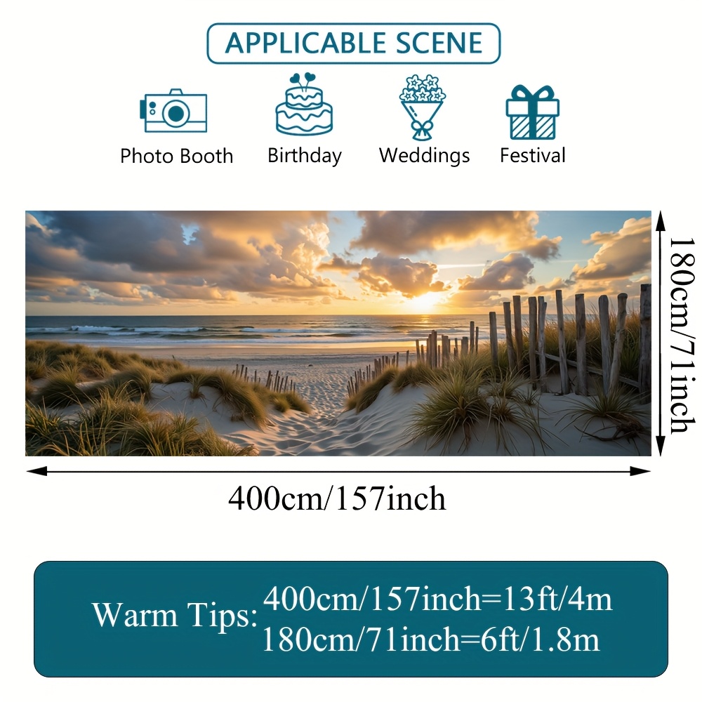 E-shop 1 Stück 2D Flachdruck Vielseitige Strandmotiv-Garagentor-Dekoration – Groß und Lebendig, Einfach zu Installieren, für Outdoor-Feiern, Partys und