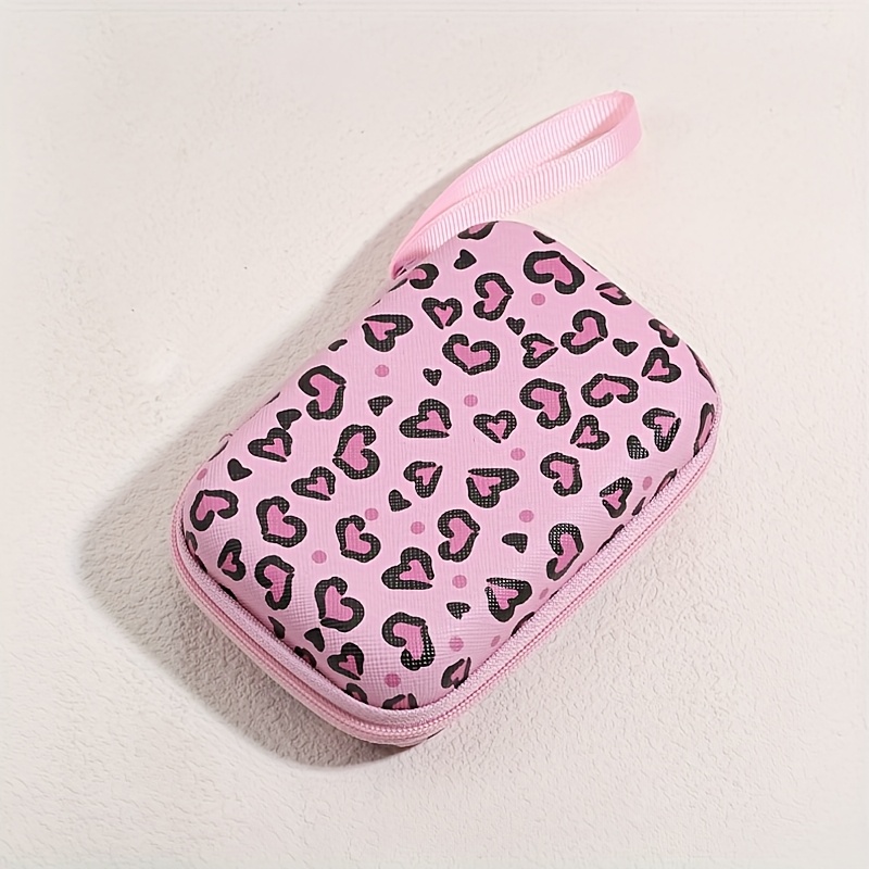 E-shop Anti-Rutsch-Reißverschluss-EVA-Organizer-Tasche für Kopfhörer, Kabel & Ladegeräte - Niedliche Herz-, Stern- & Pilzdesigns, 6 Farboptionen,
