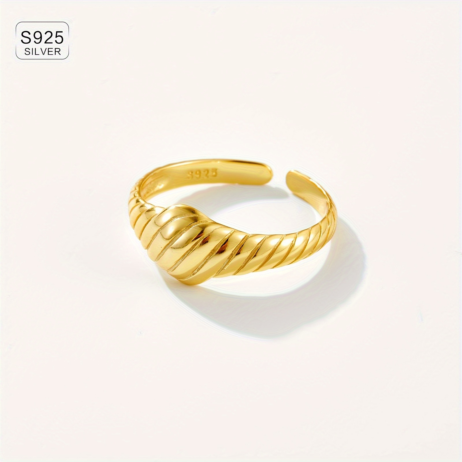 Women's Stylish Horn Design Open Ring, 925 Silver
