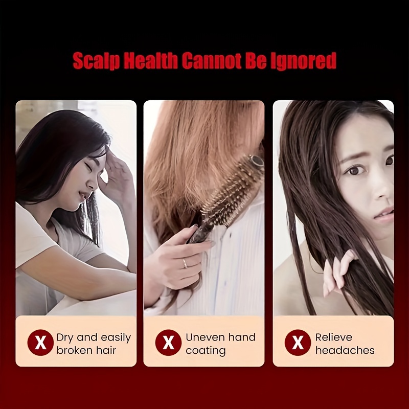 1pc electric scalp massager with 3 massage   usb charging 1400mah lithium battery plastic   for head relaxation     vibration function suitable for home   hair types adults dual purpose essential oil applicator Product details 6
