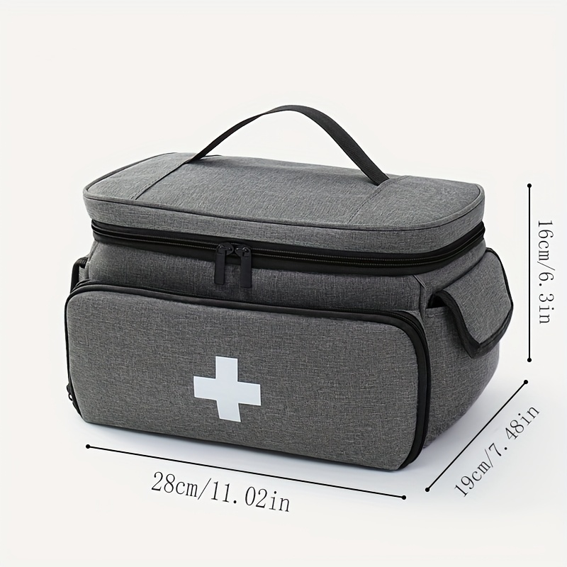 TEMU First Aid Kit, 1-Piece Household Medical Bag, Travel Medicine Organizer with Storage Box for Home and School Use – Portable Aid Case & Outdoor
