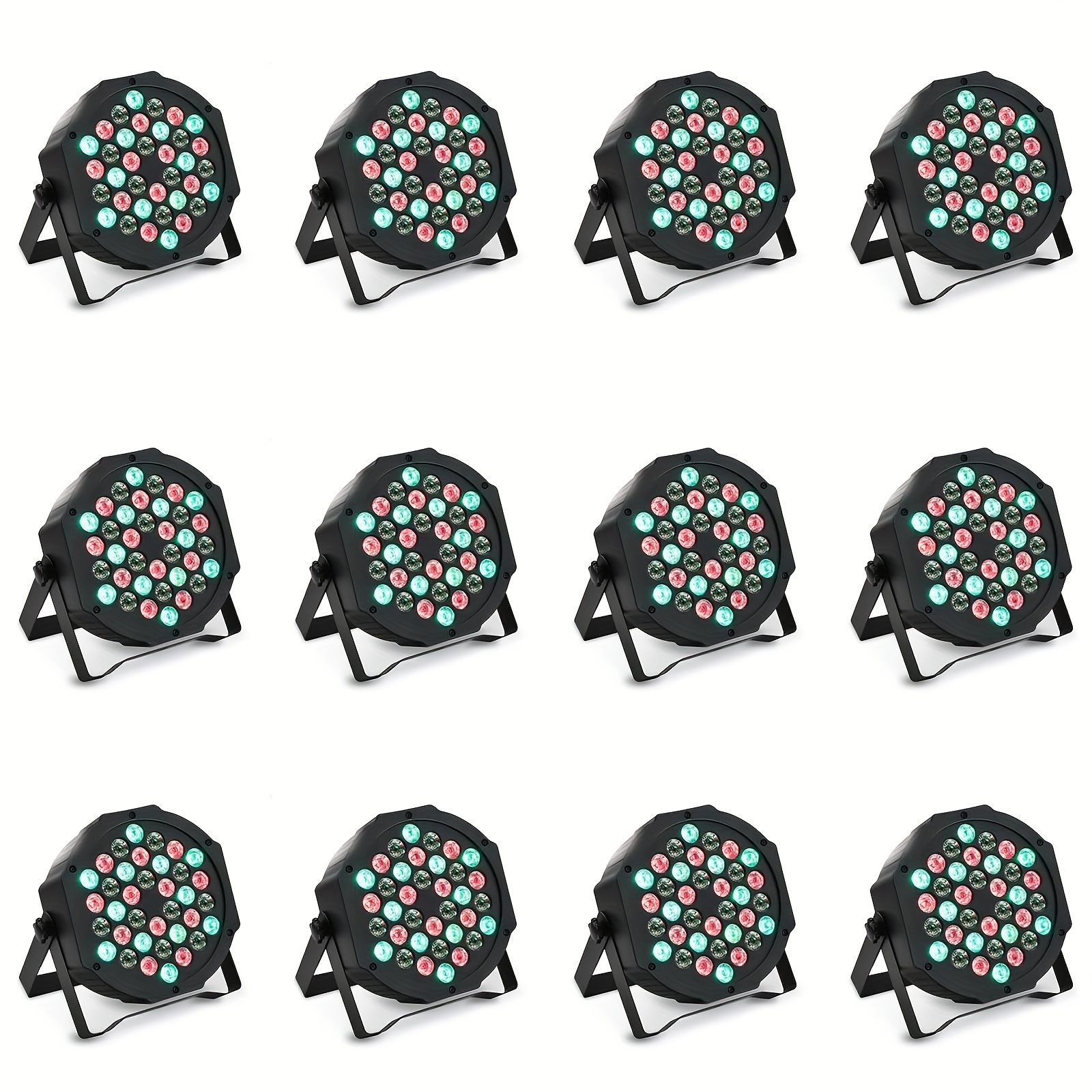 1 2 4 8 10pcs   led par spotlight 36 led 72w disco light party light rgb dmx512 with remote control stage light 7 light   dj light for   stage festive show energy  