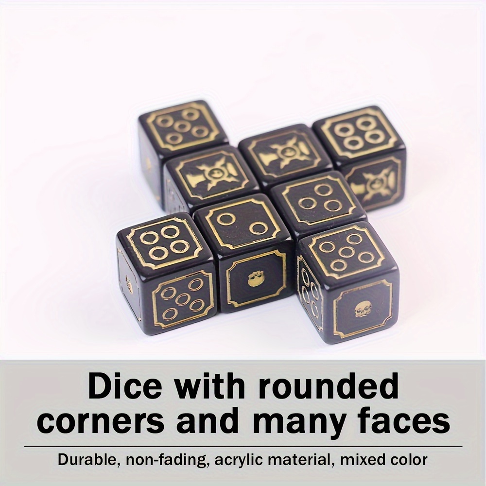 

5/pcs Fun Acrylic Printed Dice Party Game Multiplayer Dice A Must-have Toy For Parties, A Tabletop Game Suitable For Bars And Clubs, A Fun Leisure Game For Family Gatherings