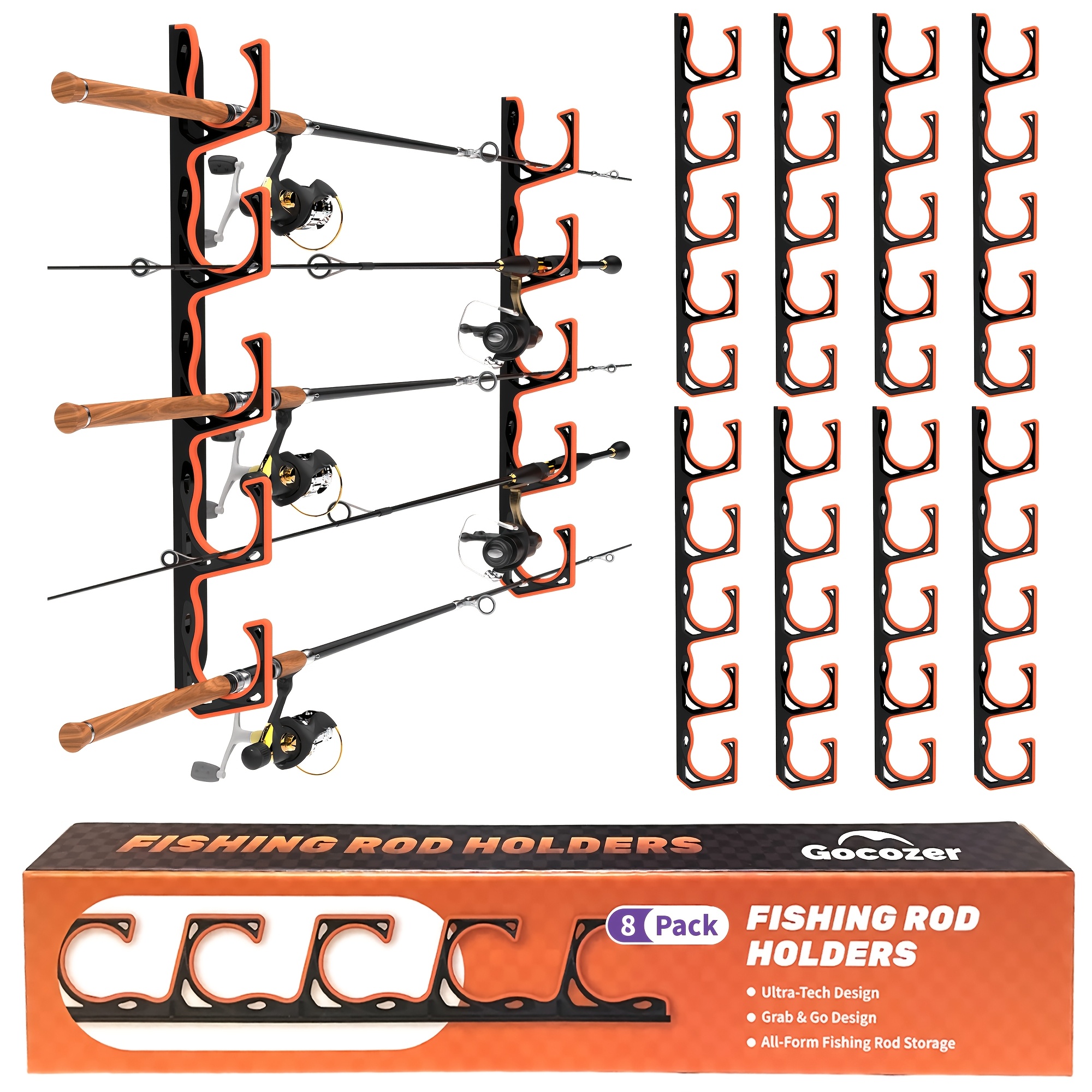 fishing rod holder garage h5 wall ceiling mounted fishing - Temu