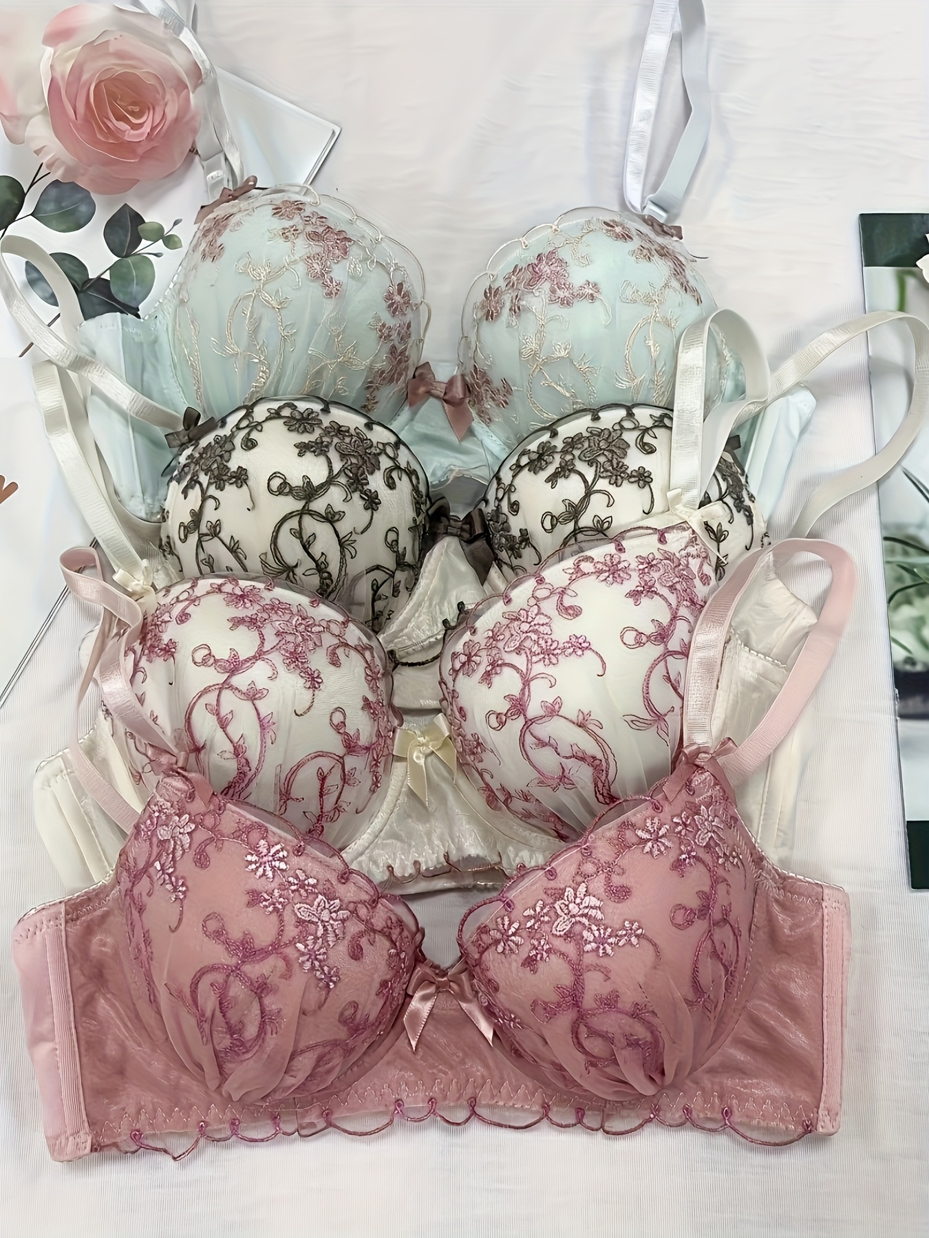 4st sexiga push up behåar för kvinnor 3d - Temu Sweden