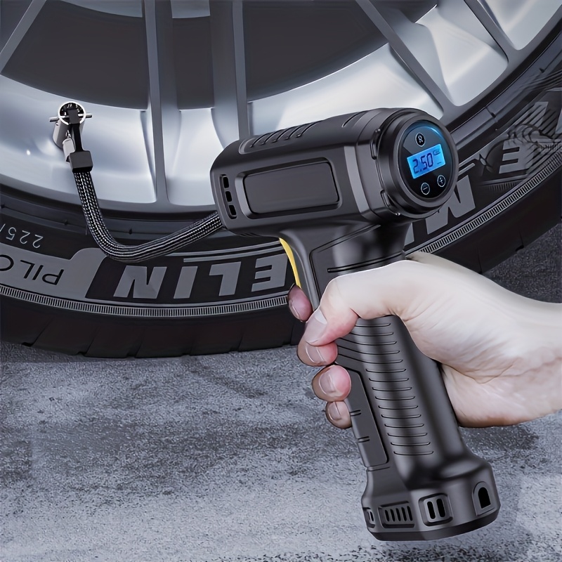 portable air compressor for tire inflation car tire pump rechargeable battery compressor with led light pressure gauge suitable for inflating car motorcycle bicycle tires and Product details 2