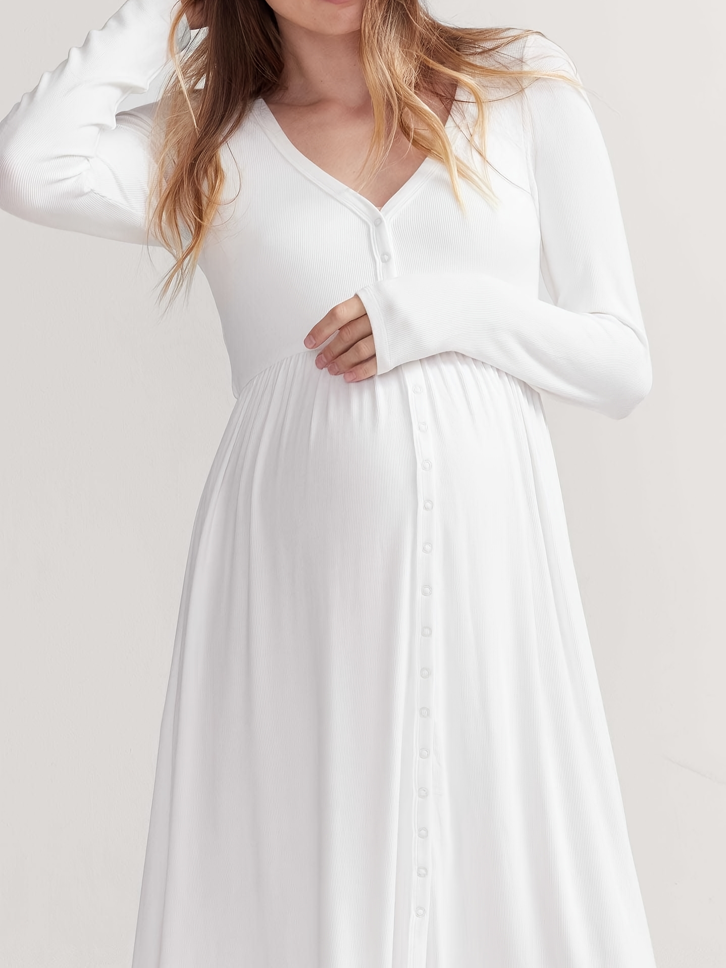 Nursing Dresses Breastfeeding Women's Flutter Sleeve Nursing Dress
