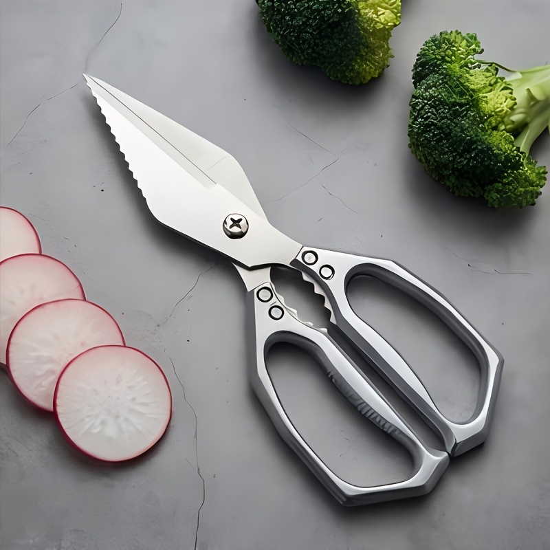 TEMU 1 Pair Of Heavy-duty Shears, Poultry Shears, Kitchen Shears, Kitchen Fish Bone Shears, Multi-functional Stainless Steel Chicken Bone Shears,