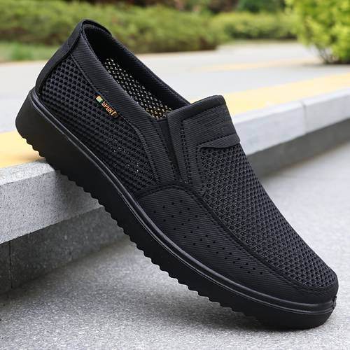 mens slip on casual sneakers breathable fabric upper geometric pu sole for black running shoes for gym walking casual attire gym footwear stylish flexible interior lining