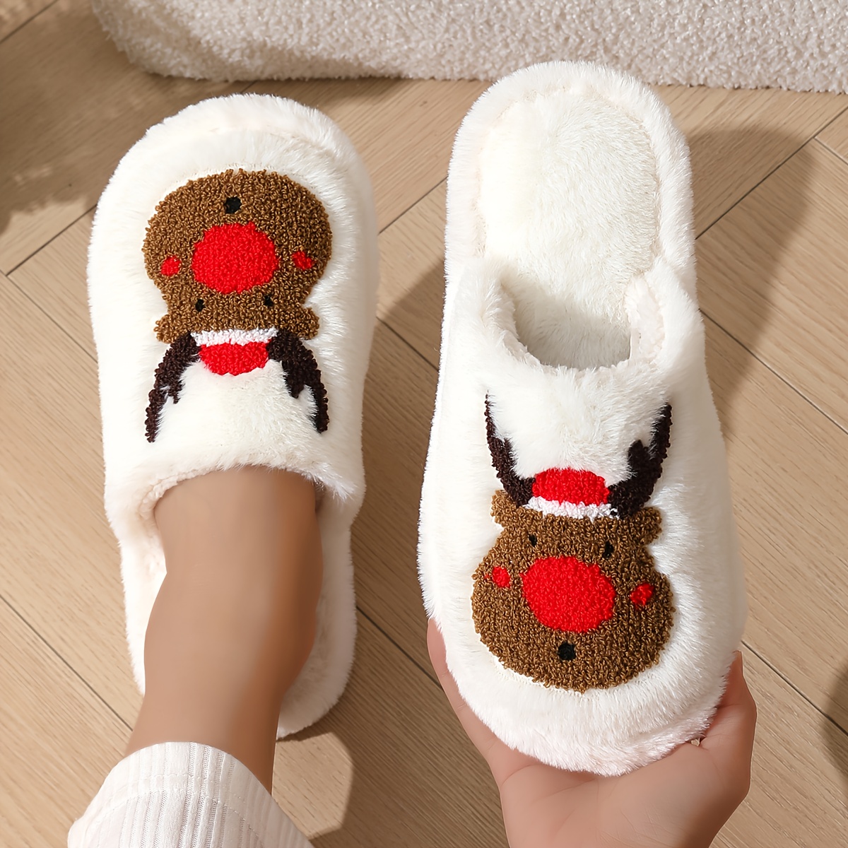 Plush Slip- Slippers With Eva Sole - Cozy Indoor/outdoor Suitable For - Wear, Warm & Cushioned, Soft Fabric Upper - Ideal For, Travel, And Holiday Gifts, Women Shoes