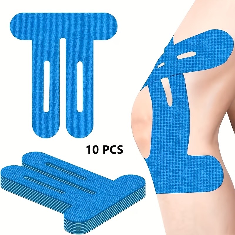 10pcs Knee Kinesiology Tape, Adjustable Knee With Pre-cut Elastic Straps, Suitable For Soccer, Basketball, Tennis, Running, Cycling, And Hiking.