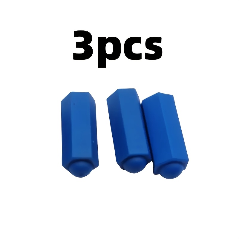 3-pack Billiards Cue Tip Protector, American Big Head Pool Stick Cover, Soft Head Cap For Billiard Room And Home Use Pool Supplies