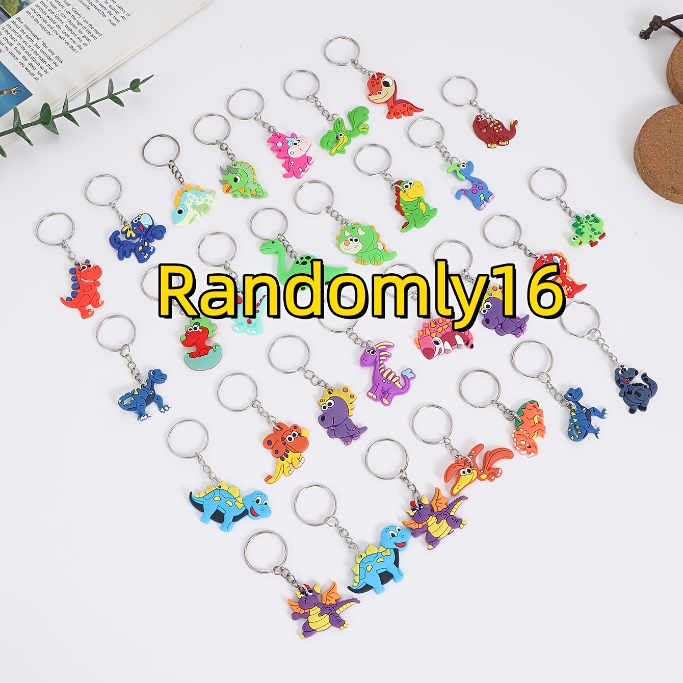 E-shop Cross-Border Zufälliger Stil Cartoon Dinosaurier Schlüsselanhänger Anime Gemischter Stil Schlüsselanhänger Damen Tasche Schlüssel Zubehör PVC