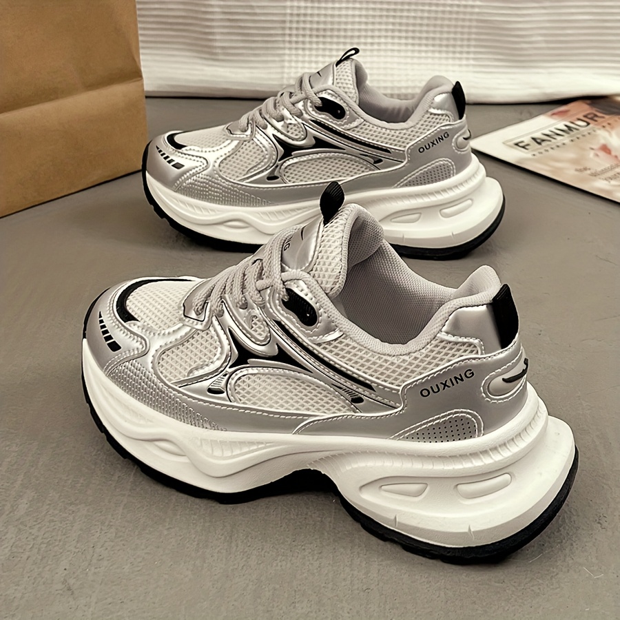 zapatos papá mujer malla transpirable gruesa! colores Temu Guatemala - Main Image