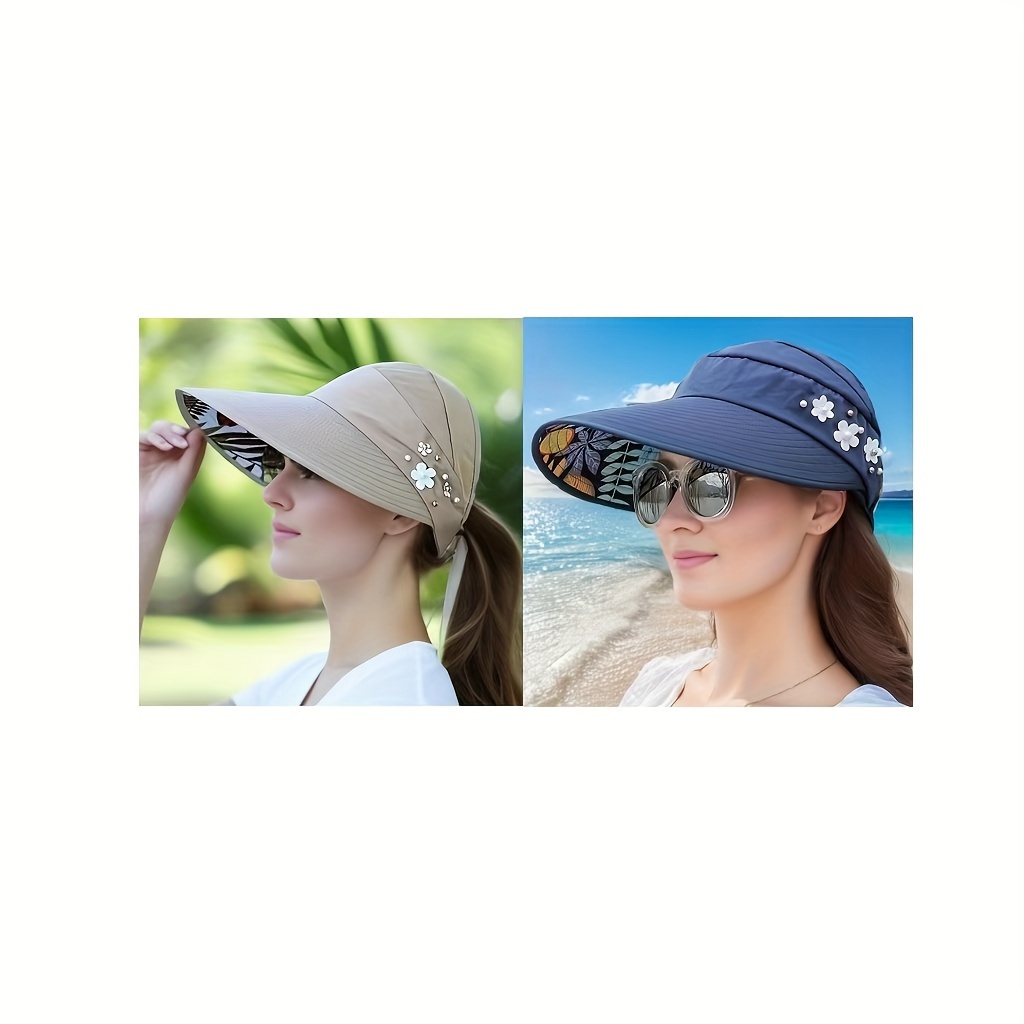 TEMU 2pcs New Style Outdoor Travel Casual Versatile Foldable Hat