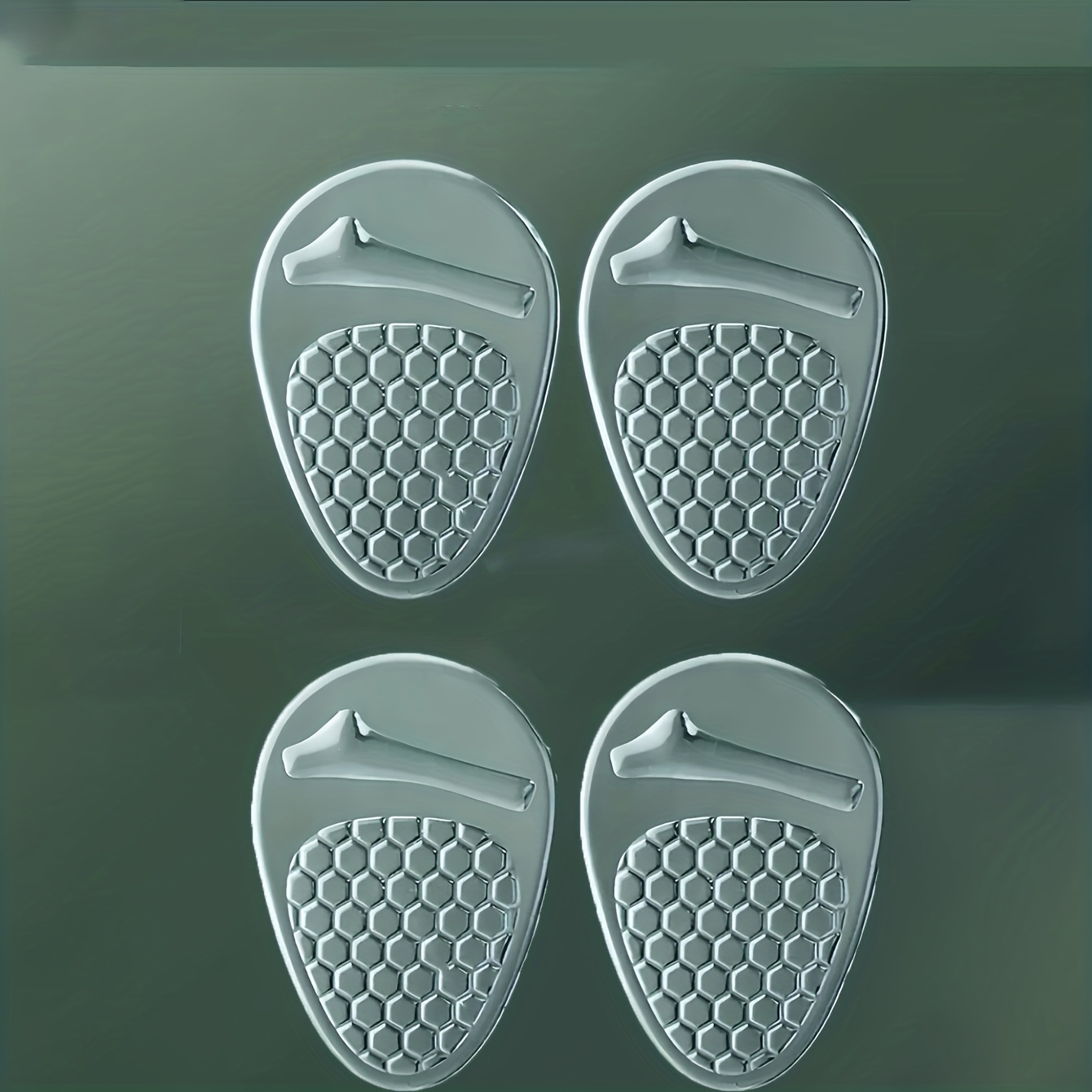TEMU 1 Pair/ 4pcs Honeycomb Anti-slip Breathable Casual Forefoot Pads, Shock-absorbing Soft And Elastic Invisible Cushioning, Comfortable And Easy To