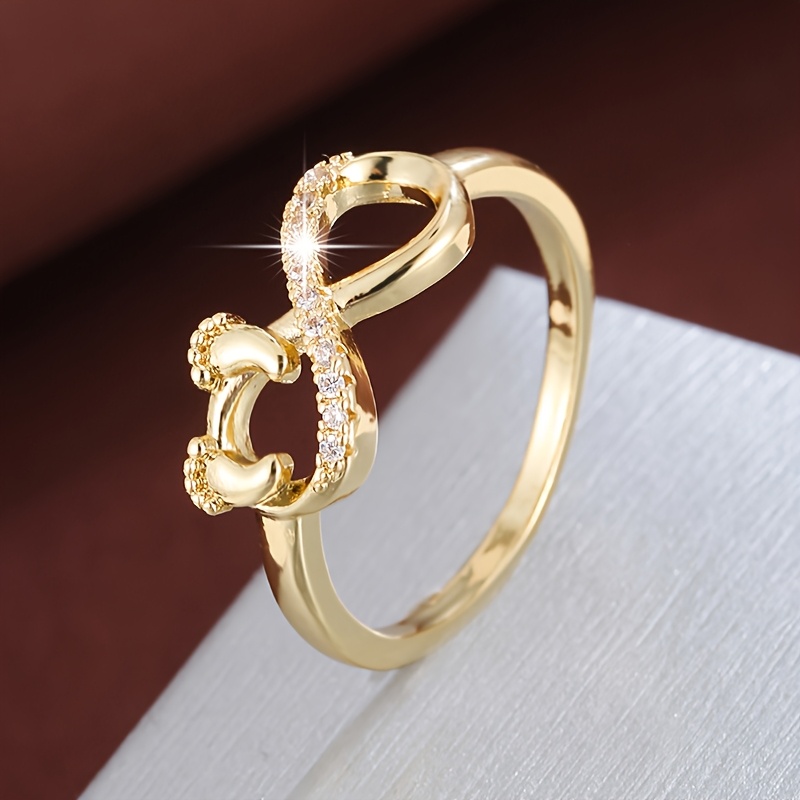 Women's Elegant Golden-Tone Chic Toe Ring with Zirconia