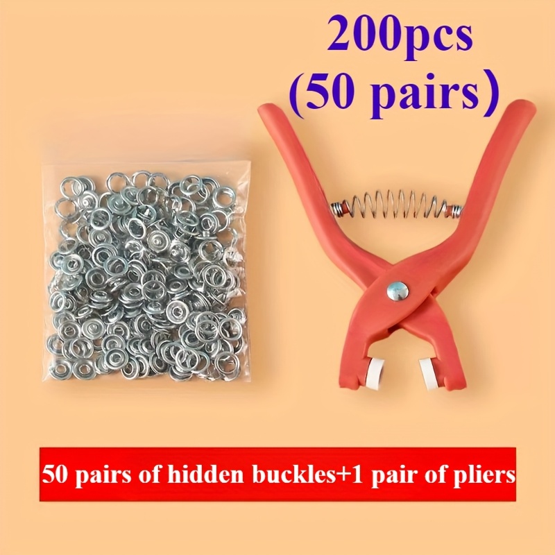 TEMU Sewing Snap Fasteners, Diy Snap Button Kit For Sewing, Snap Button Kit Sewing, Sewing Supplies Snap, Snap Kit For Sewing- Complete Set With Hand