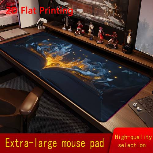 1 castle and dragon illustration mouse pad ideal for gaming office desk decor computer additions perfect gift for any occasion