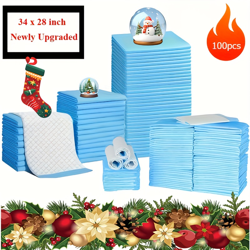 TEMU [super Absorbent Dog Pee Pads] Super Absorbent, 34" X 28" Xxxxl Dog Pee Pads | , Disposable Pet Pads For Training And Accidents - Perfect For