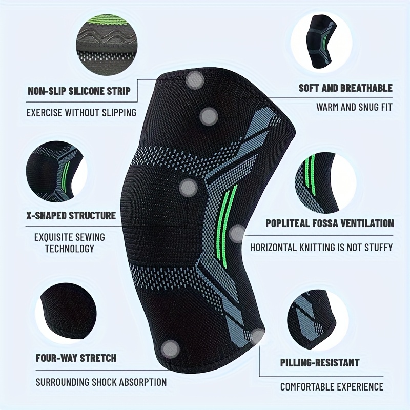 1pc High Stretch Knee Braces Sleeves Knee Support for Women and Men - Compression Knee Brace for Working Out, Running, Gym, Fitness, Weightlifting （1 piece）