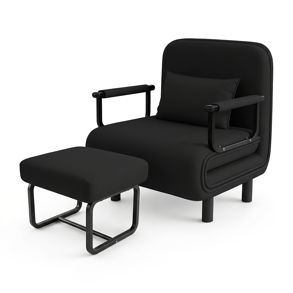 TEMU Easy Single Sofa Bed, Adjustable Backrest With Corner Headrest, Practical Size Of 60 X 137cm, Easy To , Relaxed And Comfortable For Sitting And