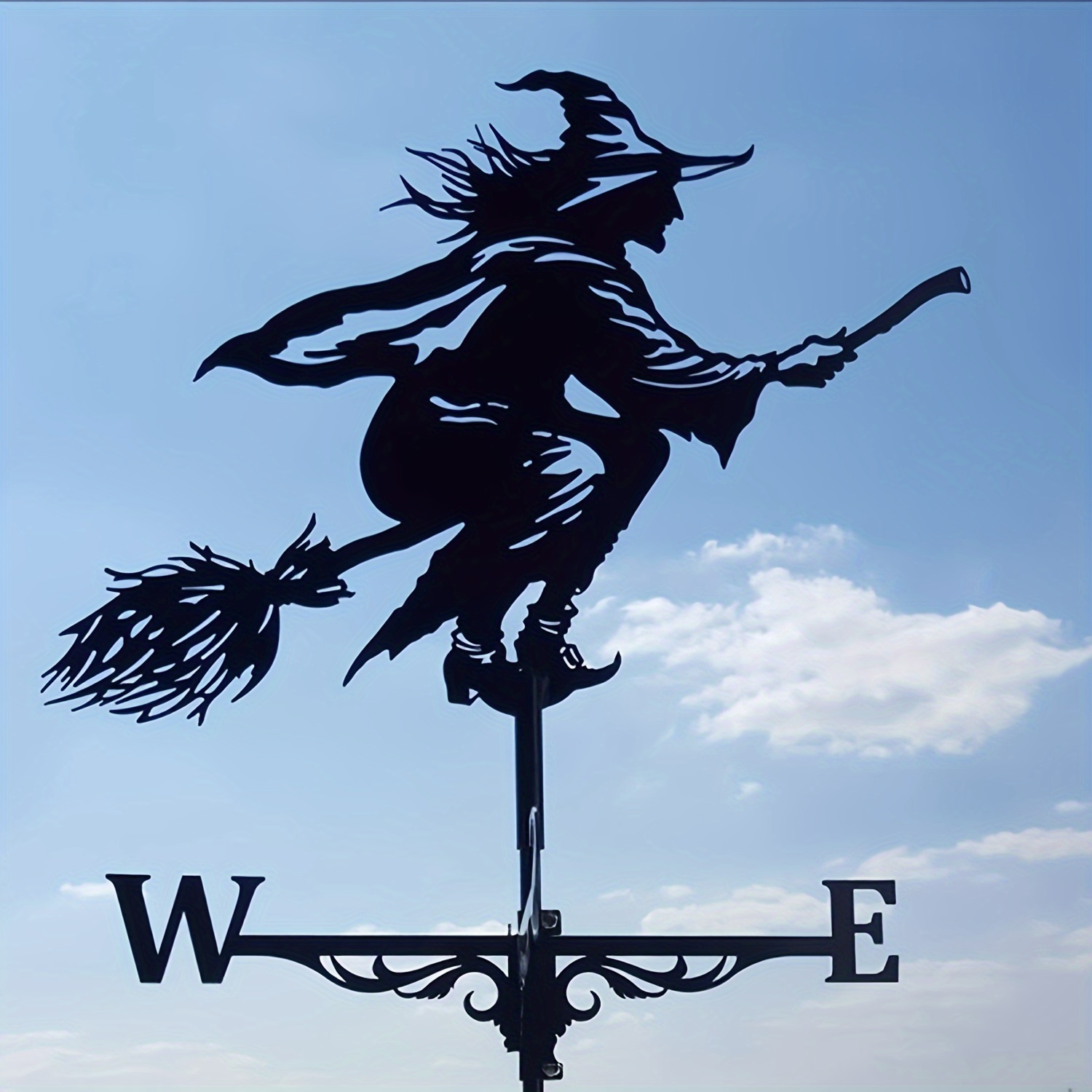 Witch Metal Weathervane, Stainless Steel Weathervane With Roof Mounted Garden Decoration Outdoor Farm Yard Garden Gazebo, For Halloween