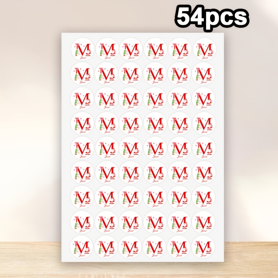 TEMU Etiquetas adhesivas personalizadas con (fuente de la imagen predeterminada), calcomanías de cartas de Santa Claus, adhesivos para