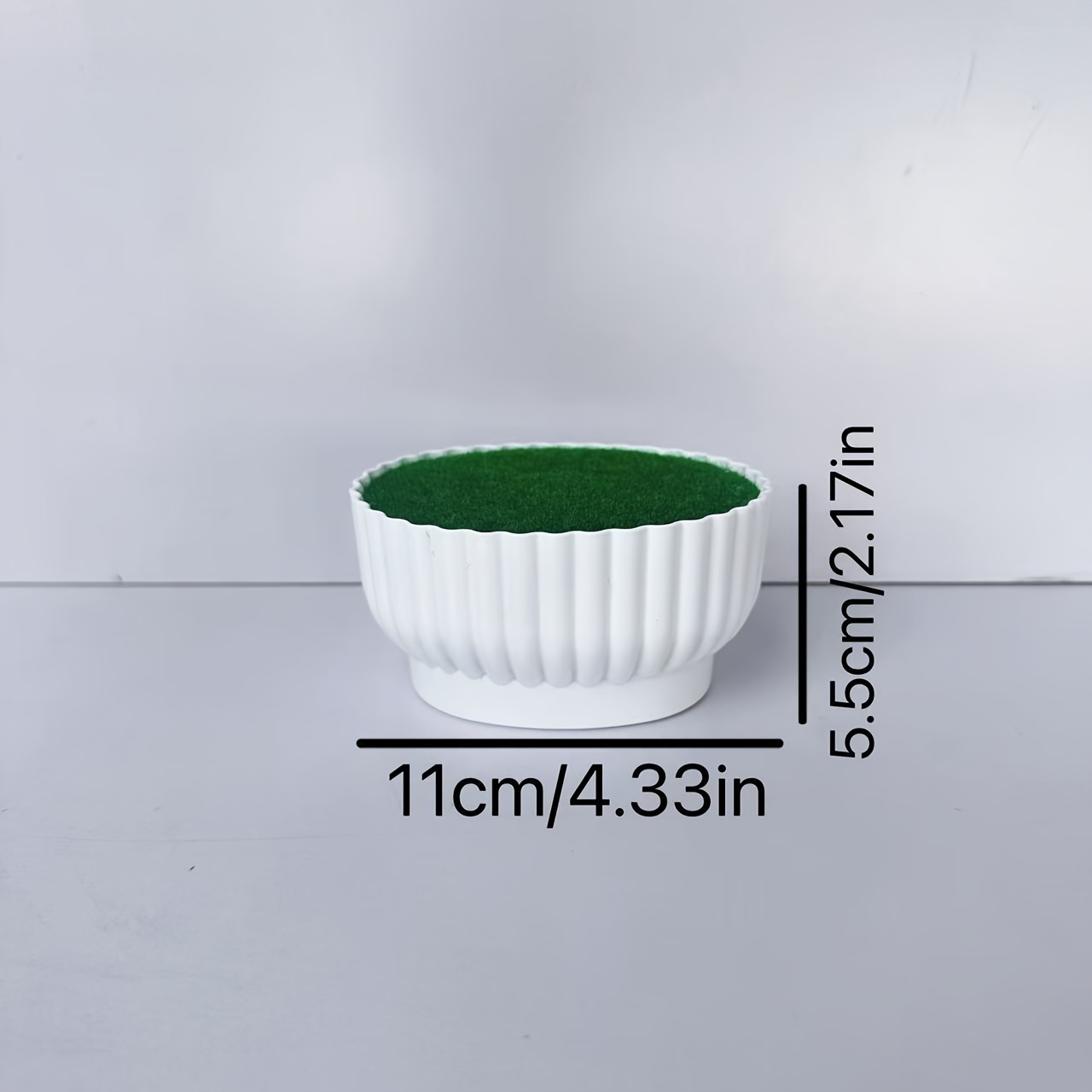 Image of 2pcs Faux Ceramic White Plastic Flower Pots Realistic Lawn Oval Planters, Floral Containers, Easy Flower Pots, Office, Home Decor Flower Pots