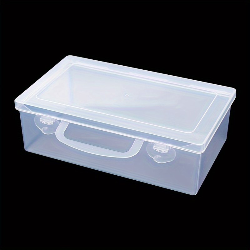 

Transparent Pp Portable Box, Jewelry Storage Box, Nail Art Tool Box, Hand In Hand With Portable Box Tool Accessories Organization, Stationery Storage Plastic Box, Multi-purpose Portable Box