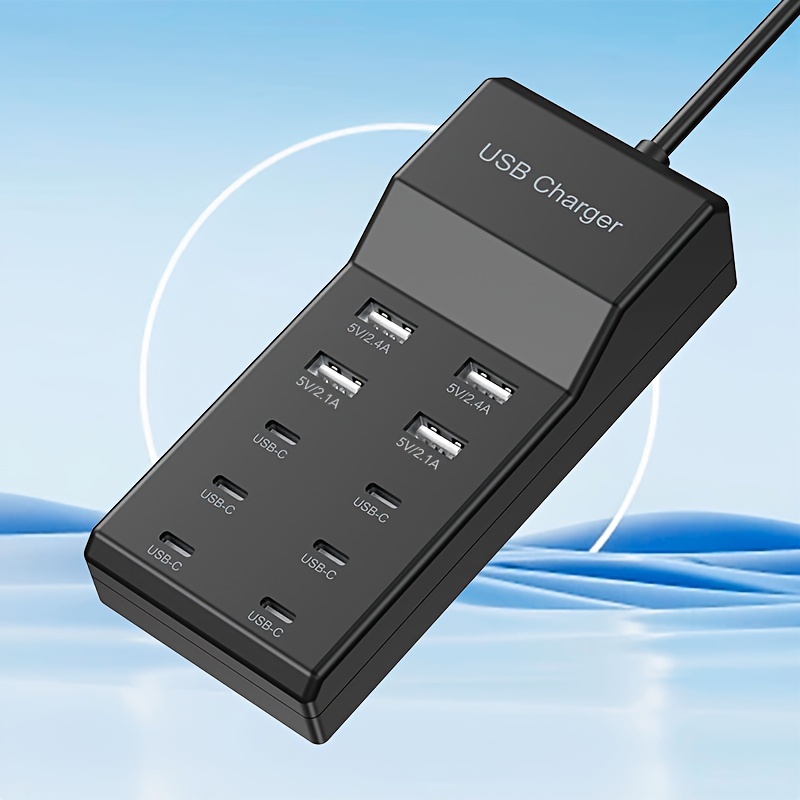 

The 2024 Usb Wall Charger Features A Multi Port Tower And 6-port Multi Usb Charger Station With Automatic Detection Technology, Suitable For Various Mainstream Electronic Devices Such As Smartphones