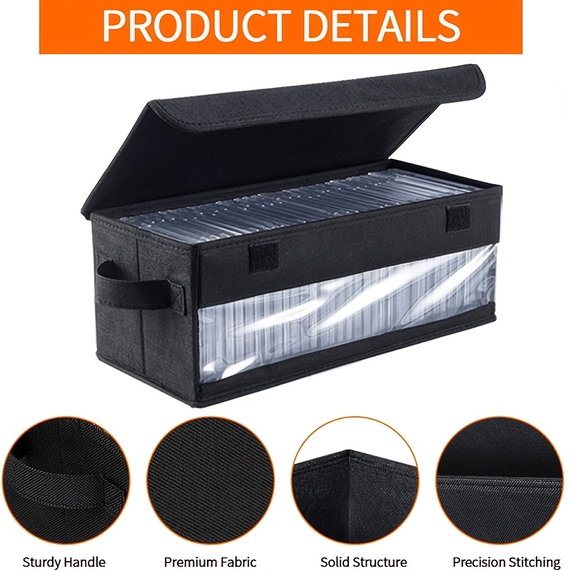 High-Capacity Portable CD/DVD Storage Case, Foldable Design