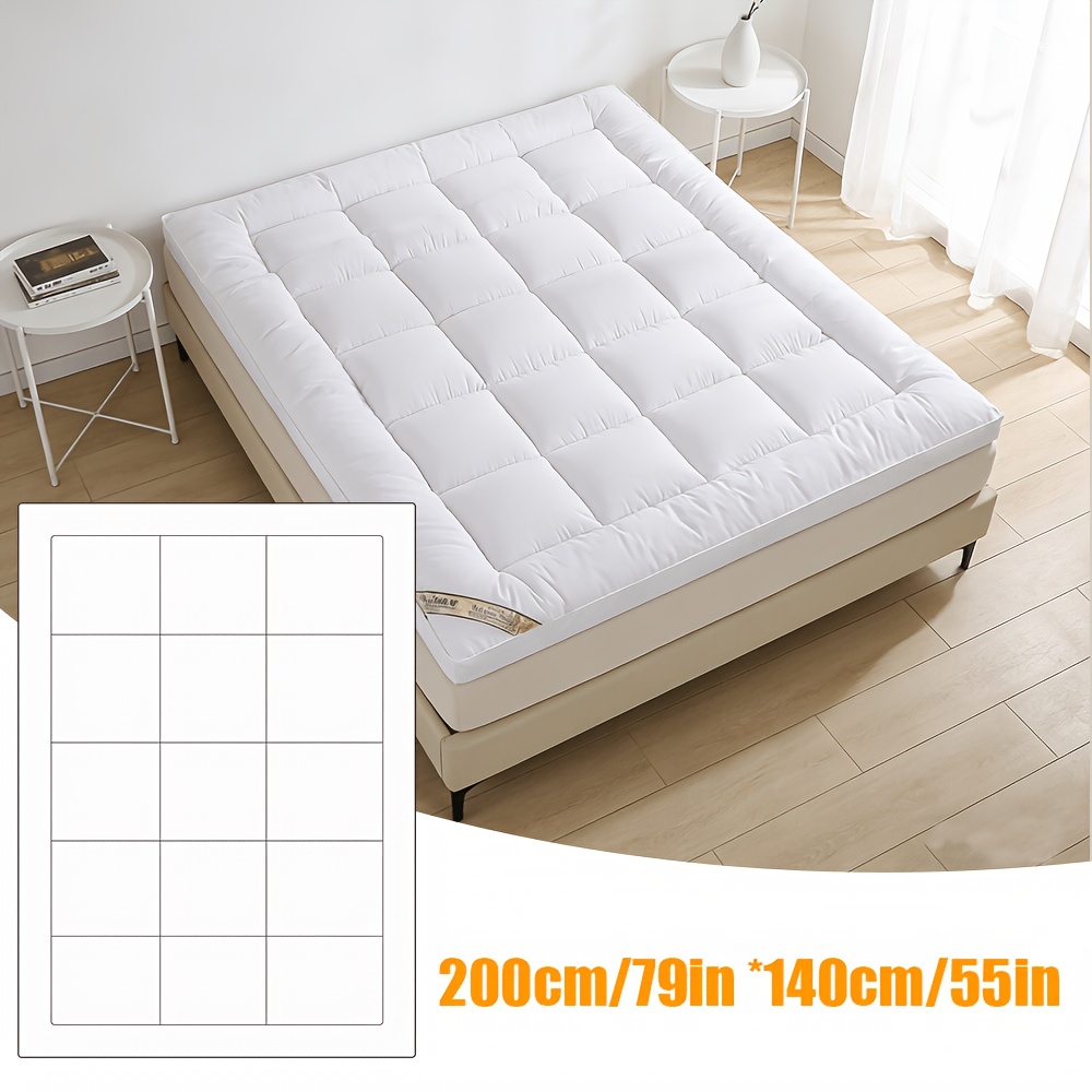 Image of White Mattress, Bedroom Mattress, 800g/m², 7cm Thick, Fluffy And Breathable, Comfortable And , Machine Washable, Polyester Fiber Filling, Suitable For Bedrooms, Dormitories, Hotels, And Other Spaces