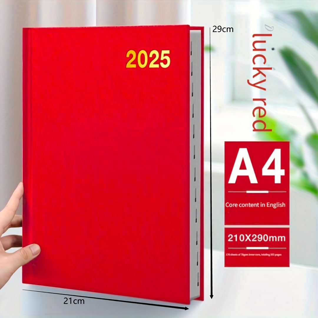 2025 A4 Hardcover Planner 365 day Daily Agenda Notebook Temu New Zealand