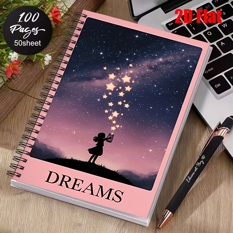 1 5 spiral notebook with   starry   horizontal line ruled pages compact suitable for   journaling minimalist diary for students boys girls   check in planner