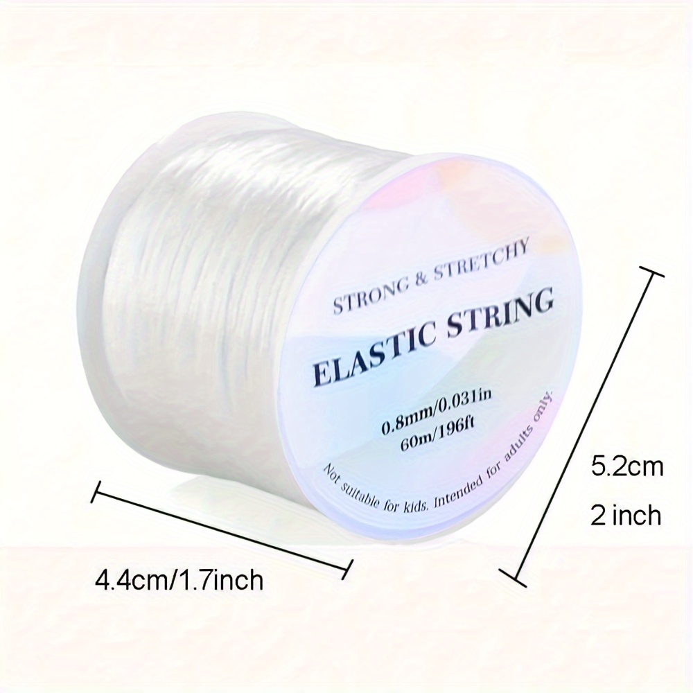 roll white elastic beading cord durable stretch string Temu