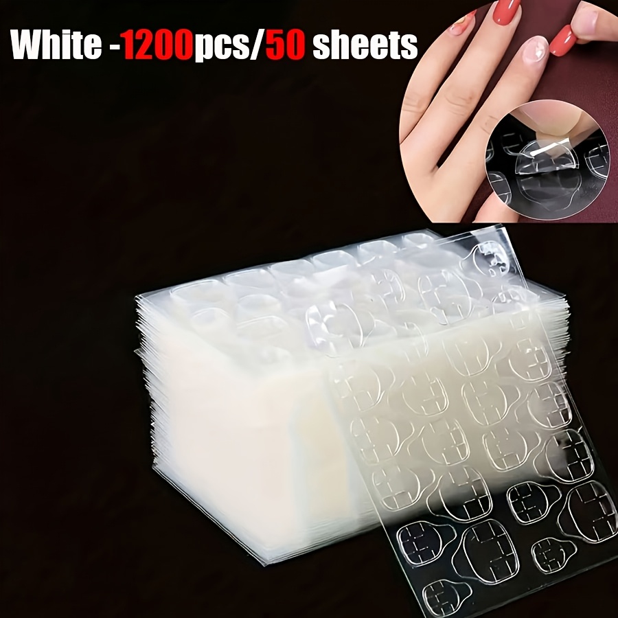 1200pcs [50 Sheets] For Nail Stickers, Ultra-thin For Nail Stickers, Transparent And Reusable, Suitable For Nail Decoration