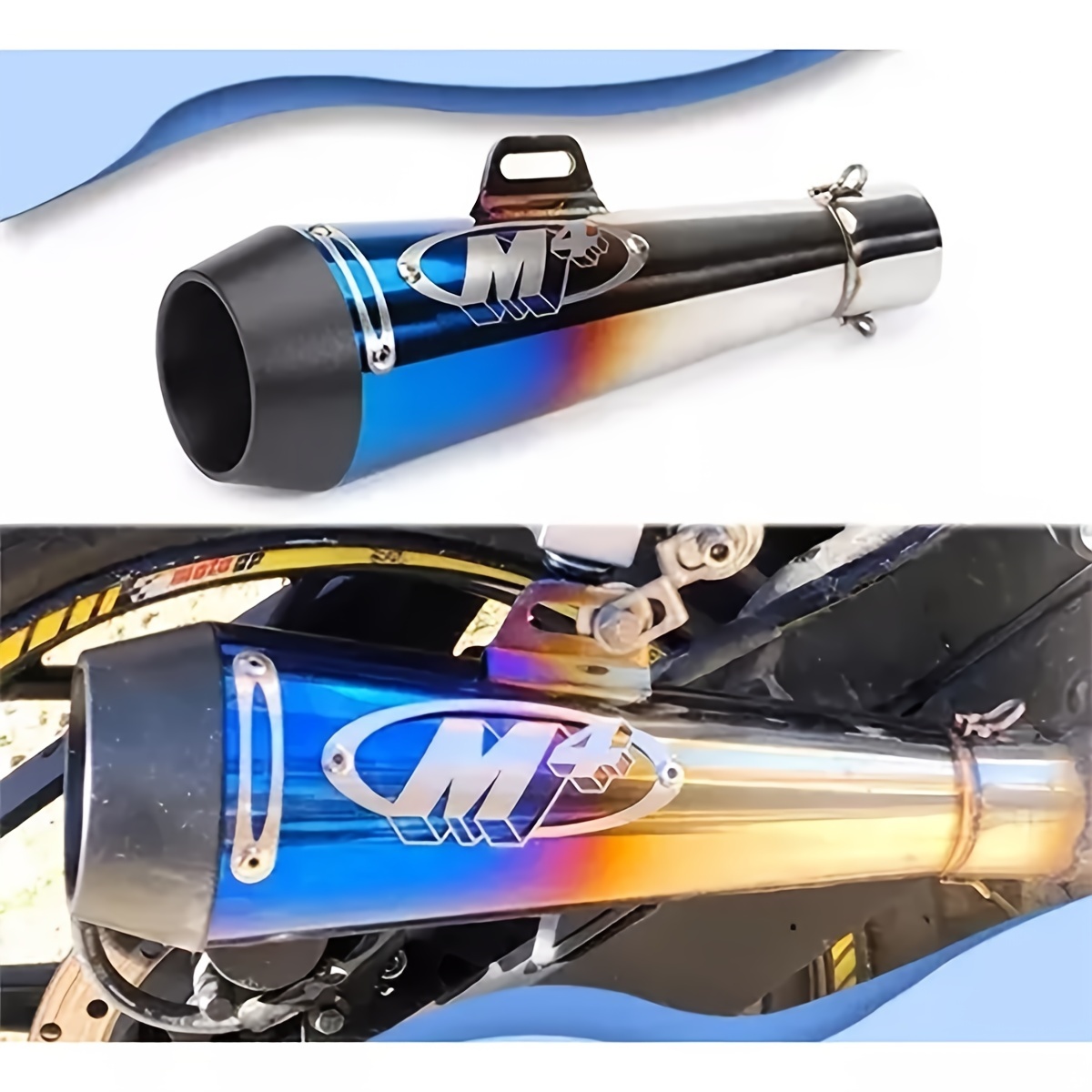 51mm stainless steel exhaust pipe for motorcycles fits most street touring models exhaust pipe motorcycle universal modified details 3
