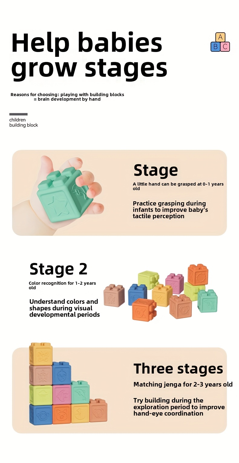 large soft rubber building blocks early education Temu Slovakia