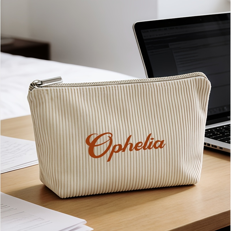 TEMU Neceser personalizado, bolsa de maquillaje de para mujer, neceser de con personalizado, 8 colores disponibles, regalo personalizado para dama de