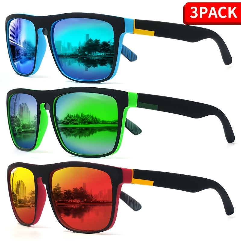 3pcs fashionable square glasses mens   mirrored fashion glasses trendy and   design   a must have accessory   for holiday gifting