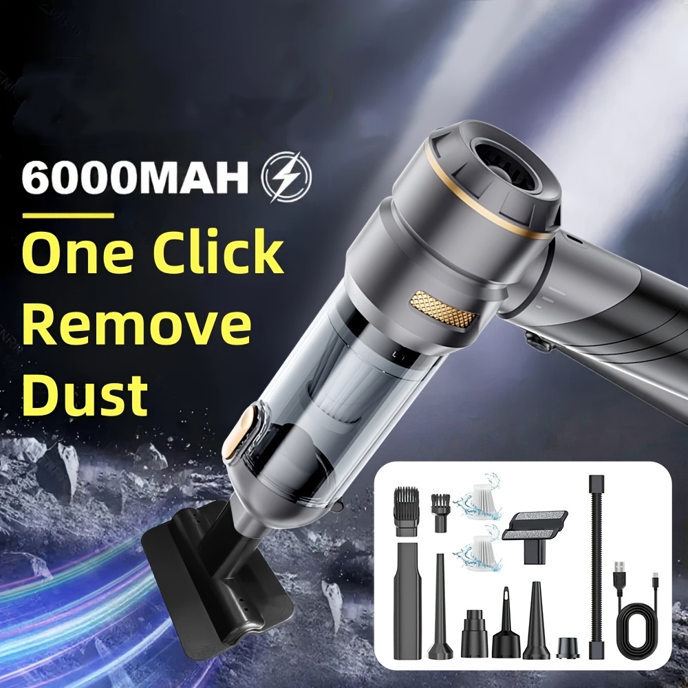 High Power Portable Car Vacuum Cleaner, 25000PA with Air Duster