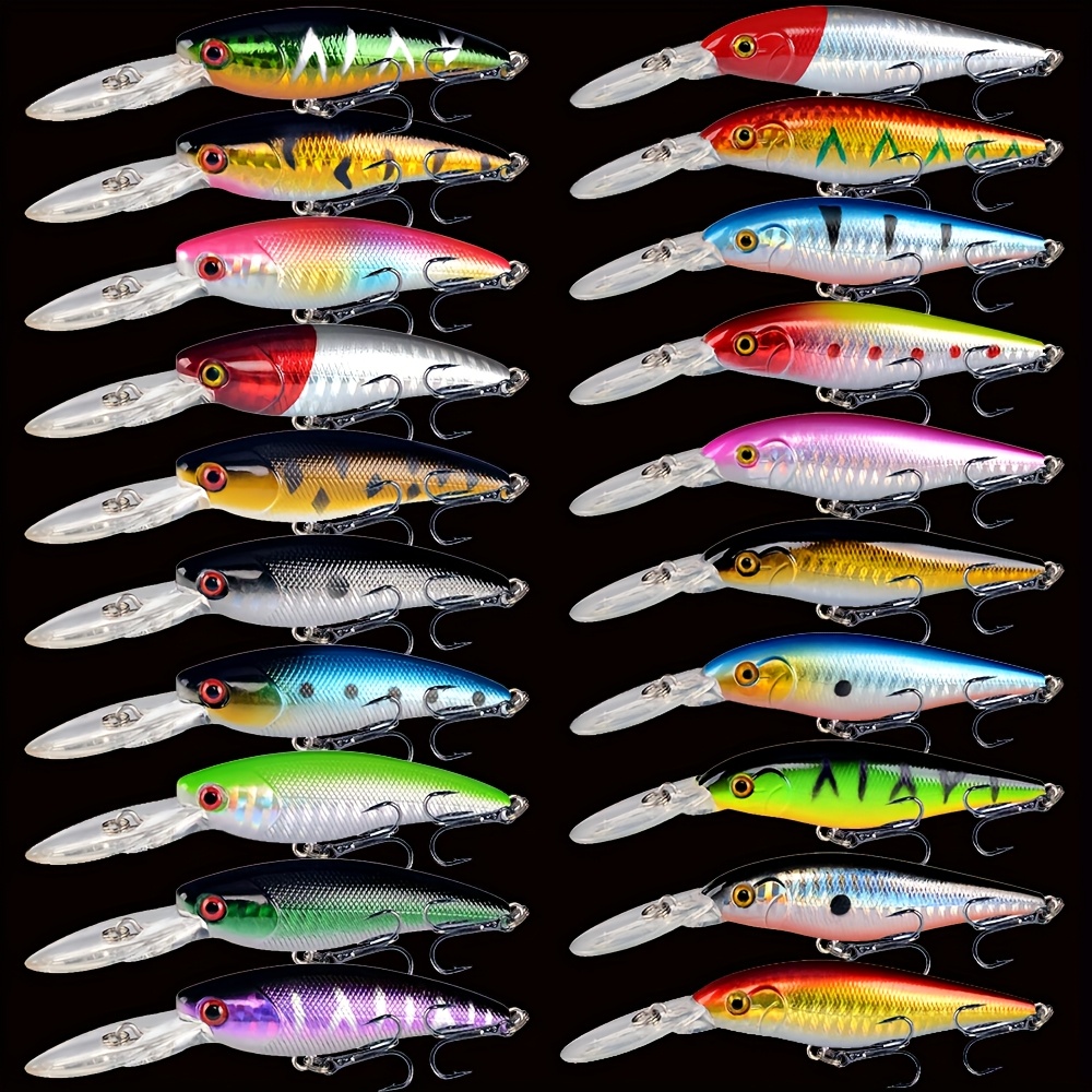 20pcs Floating Minnow Lure Set