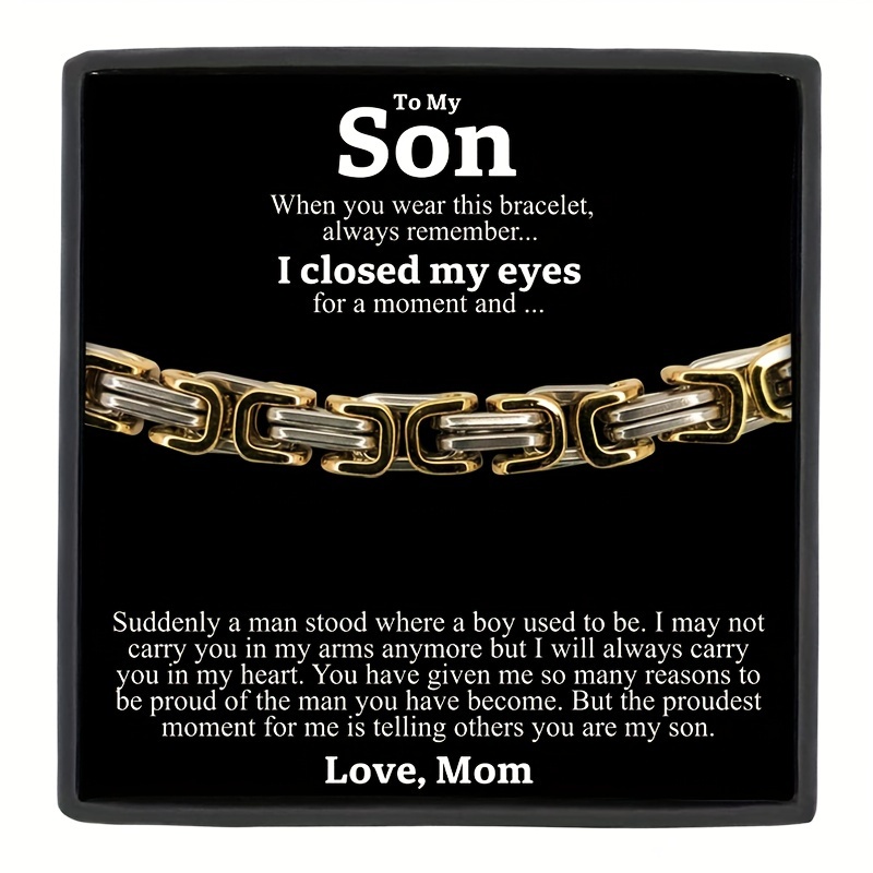 son bracelet heavy duty 304 stainless steel chain link Temu