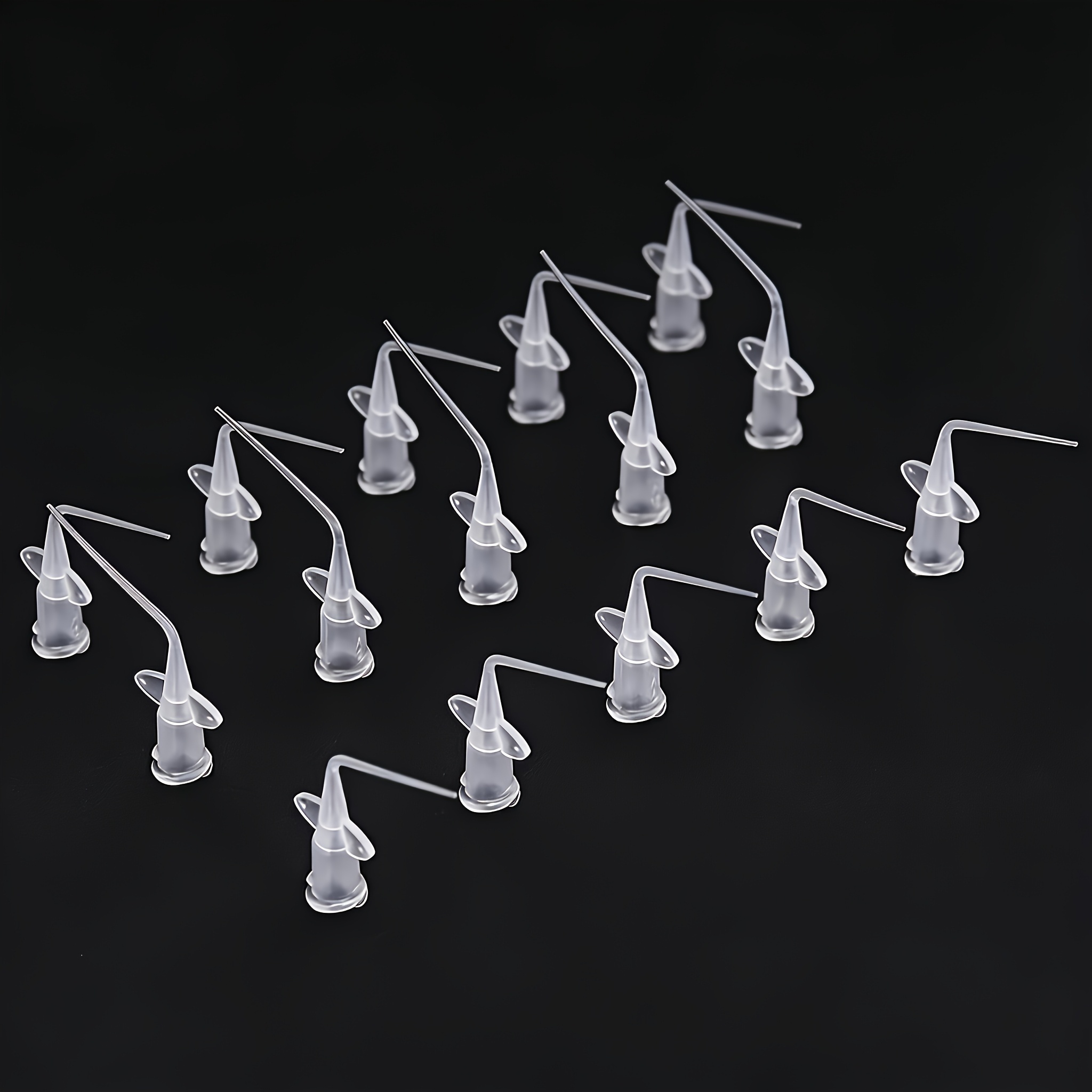 Image of 15pcs Set Of Elbow Tip Injection Needles, Disposable Curved Needles, White, Filler Applicator, Disposable Injection Head Additions, For Precise Transfer Of Filler Materials