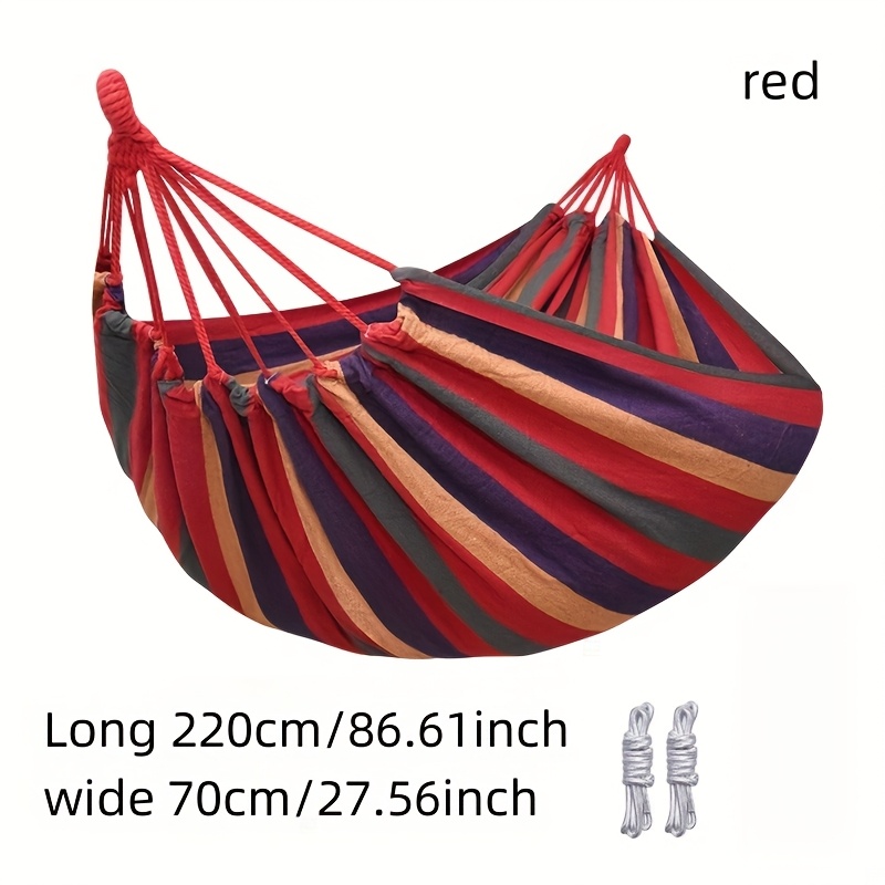 TEMU 1pc Outdoor Hammock Chair, Canvas Leisure Swing Hammock, Patio Outdoor Hammock, Furniture Hammock, Multi-functional Hammock Chair, Park Hanging