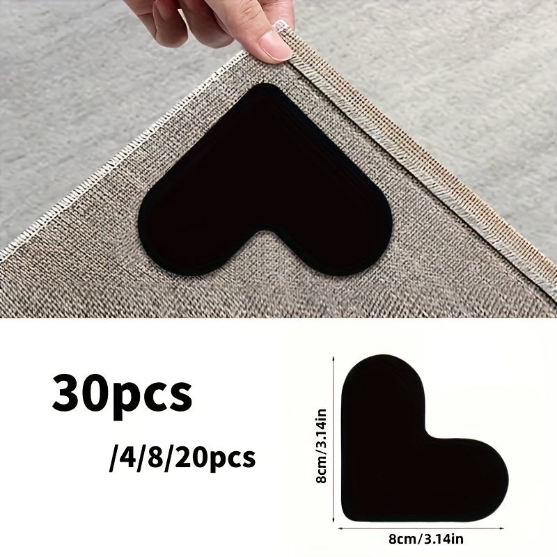 

-shaped Carpet Adhesive - 4/8/20/30pcs For Rugs On & Wood In , Dining Area, Bathroom