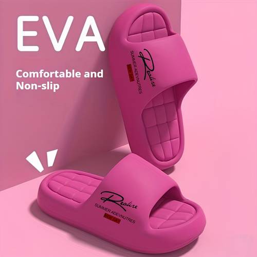 Chinelos Unissex EVA - Antiderrapantes, Sola Grossa, Design Canelado, Chinelos para Casa/Praia, Fácil de Dobrar e Transportar, Presente Ideal para Férias, Sapatos Femininos